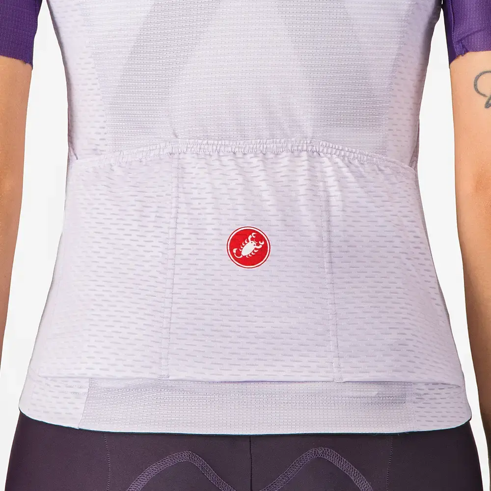 Castelli Elegante Fietsshirt Korte Mouwen Paars/Wit Dames