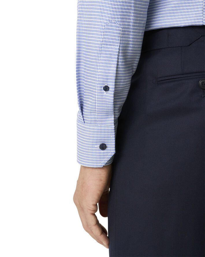ETON Cont. Fit Blue Houndstooth Signature Twill Shirt Blå