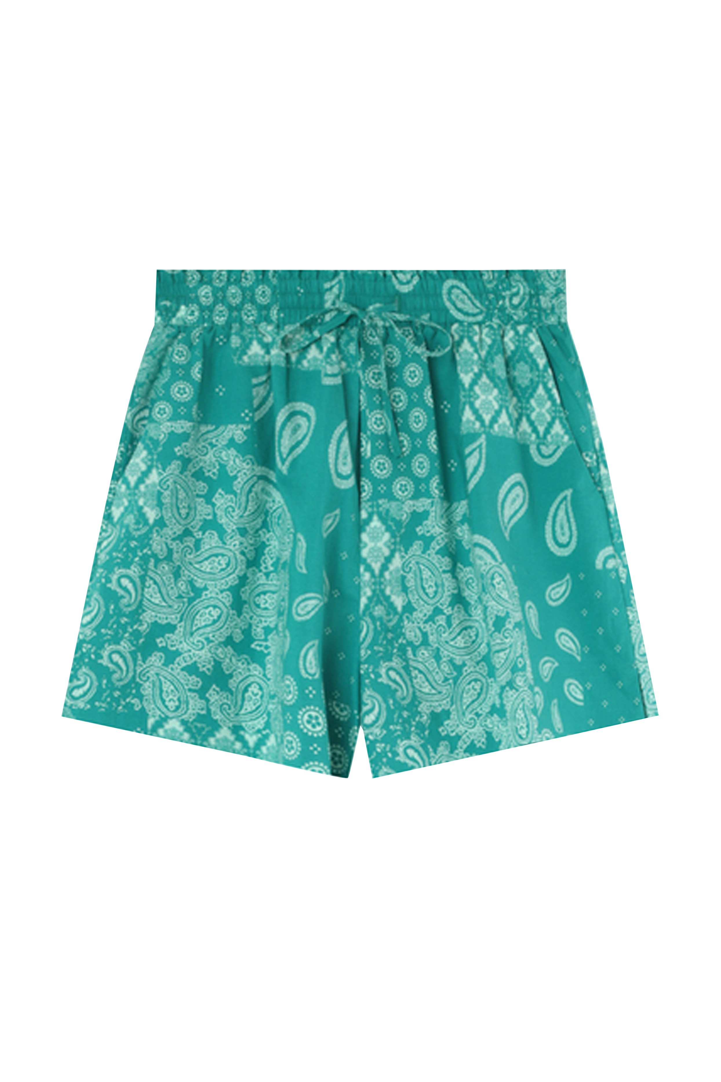 GRACE ET MILA Short imprimé cachemire en coton ESTEBAN Vert