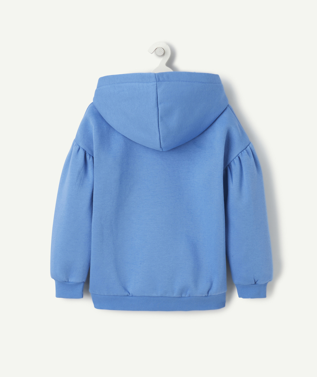 SWEAT À CAPUCHE FILLE EN FIBRES RECYCLÉES BLEU THÈME WEST SIDE