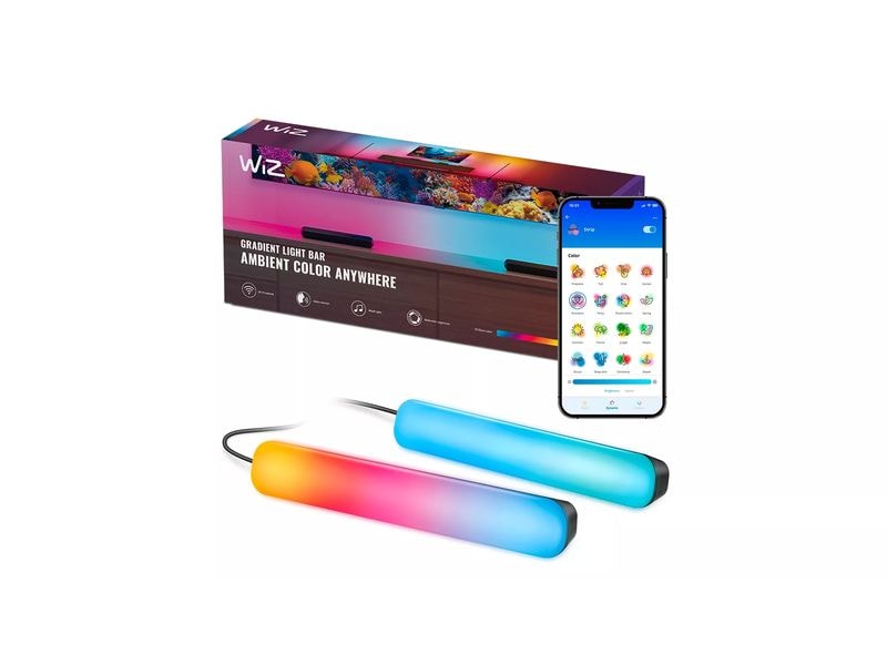 WiZ Gradient Light Bars Doppelpack RGBIC RGBIC, Doppelpack Dynamische RGBIC Lichtleisten für das perfekte Ambiente