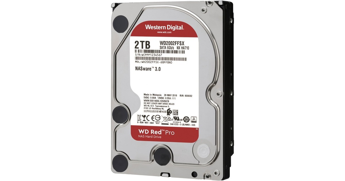 WDRed Pro, 2 TB harde schijf  (WD2002FFSX, SATA 600, 24/7, AF)