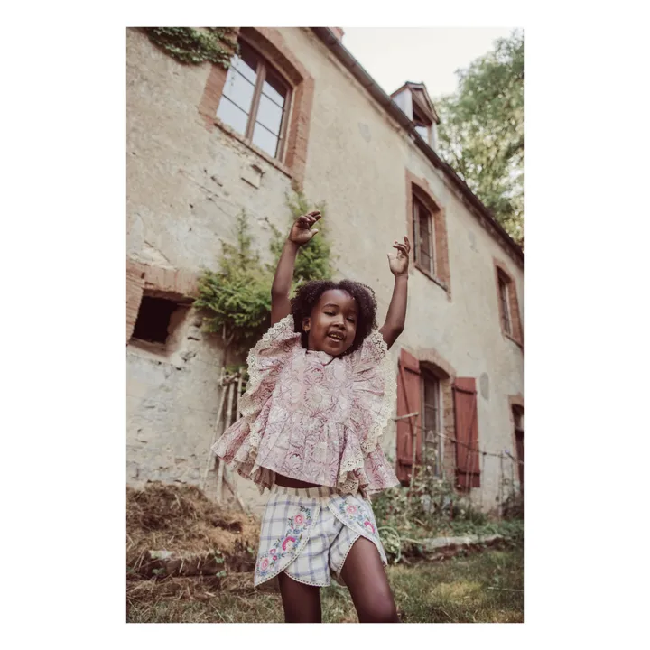 Louise Misha Short Asya Carreaux | Bleu