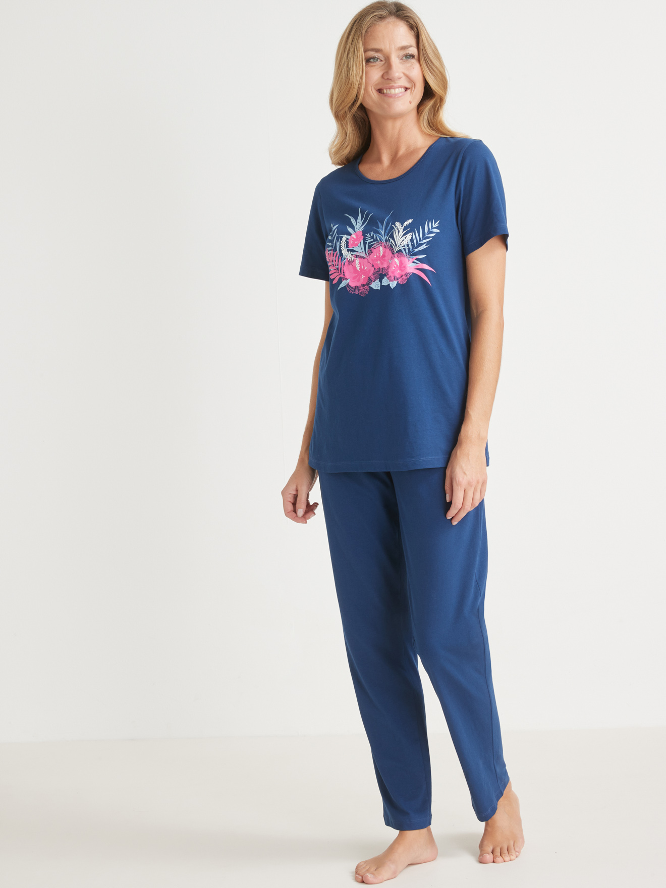 Pantalon de pyjama maille pur coton