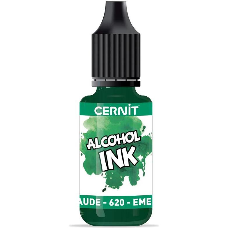 Cernit encre à l'alcool 20 ml Vert émeraude - Vert émeraude