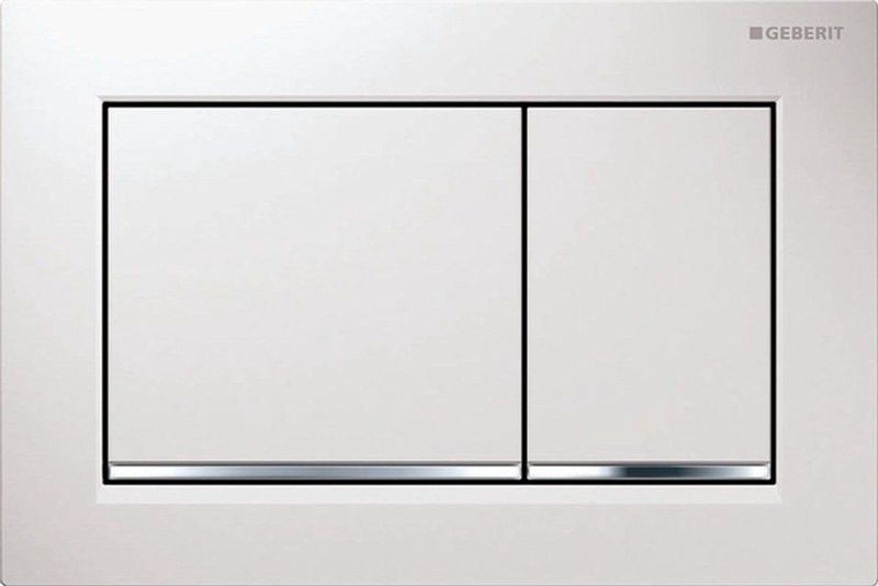 Geberit - Omega20 - Bedieningsplaat - Wit/Glans Chroom
