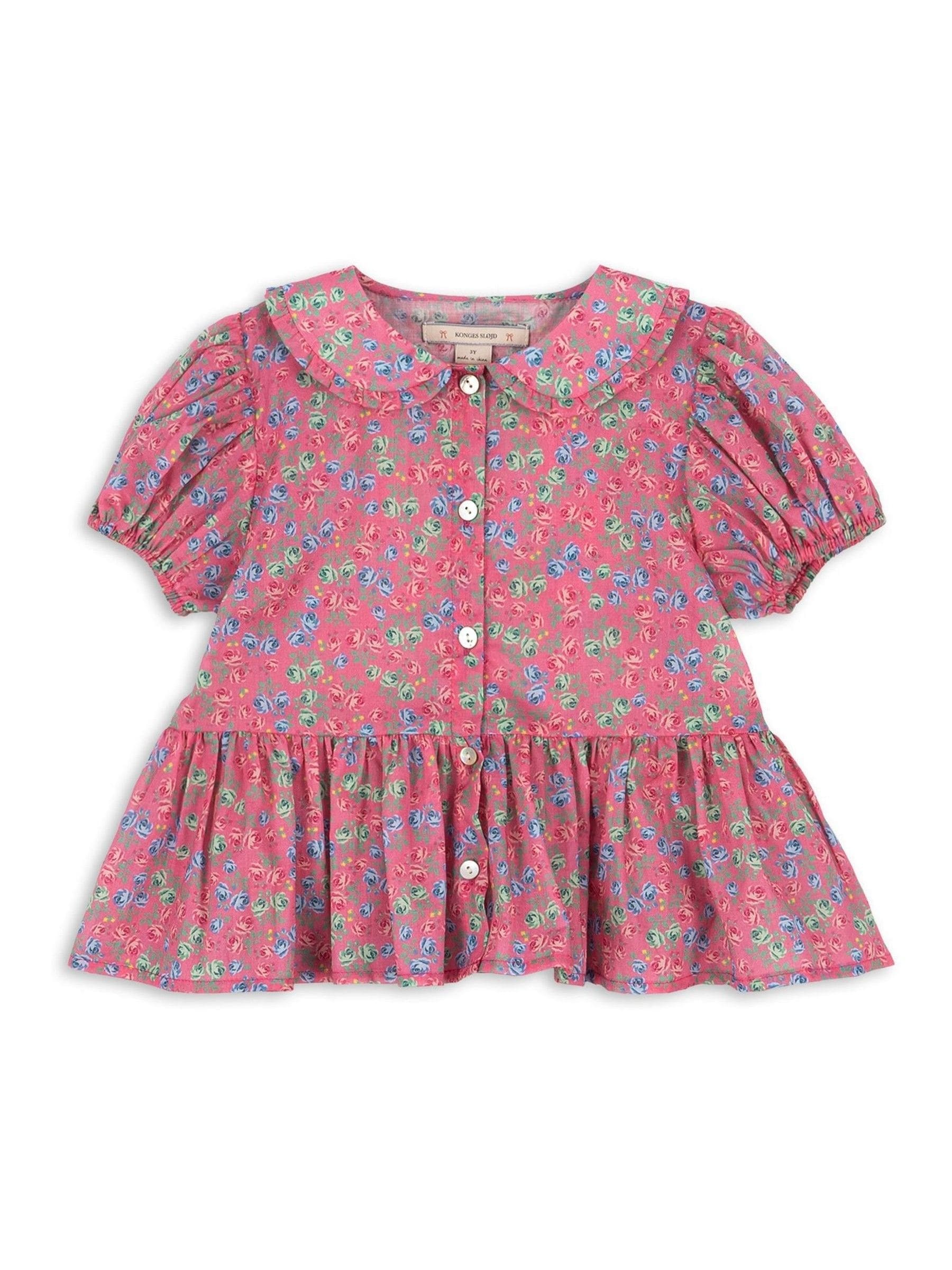 Konges Sløjd Pacey Floral Print Short Sleeve Blouse