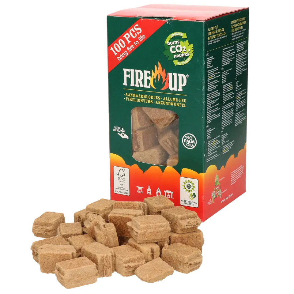 Fire-up Barbecue aanmaakblokjes - 100x - reukloos - BBQ