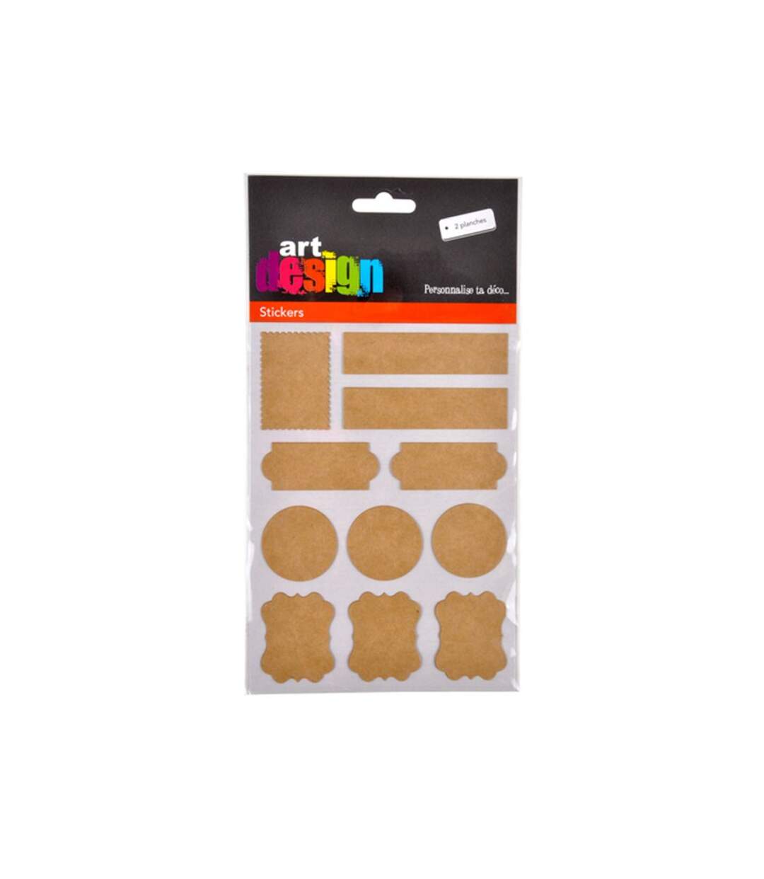 Paris Prix - Lot De 22 Stickers craft 13x18cm Naturel