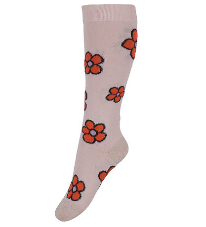 Melton Kniestrümpfe - Flower - Crystal Pink