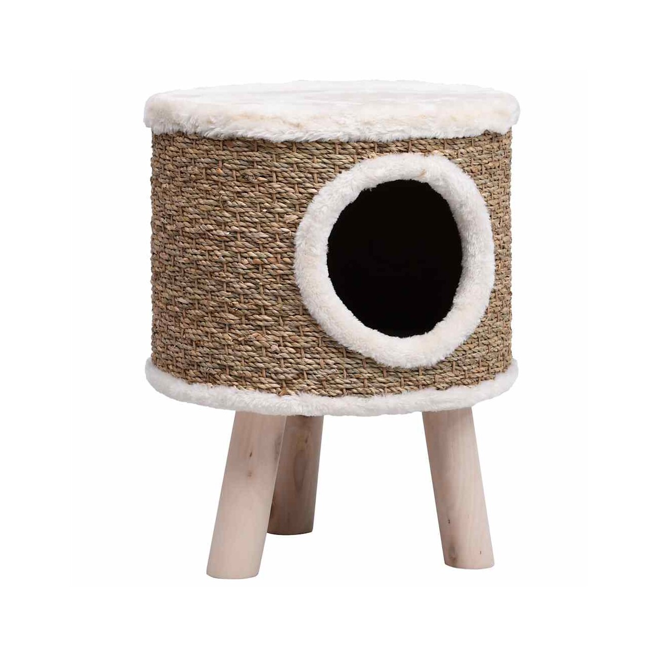 VidaXL Katzenhaus mit Holzbeinen 41 cm