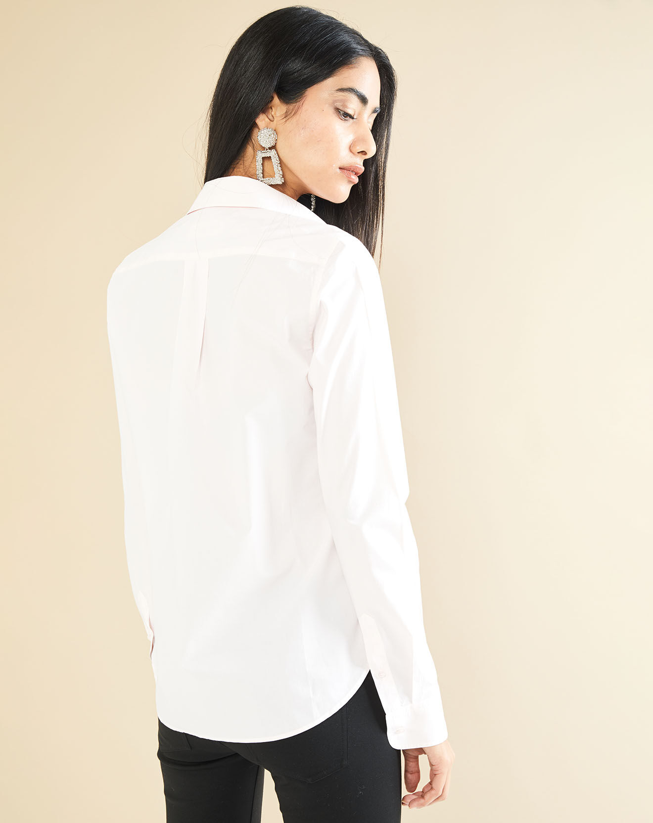 Acquaverde Chemise en Popeline Japonaise Kim rose pâle