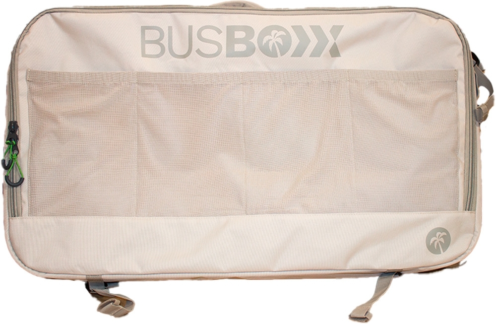 BusBoxx Fenstertasche windowBOXX 50 Liter Desert passend für California Beach / Multivan mit Sonnenrollo