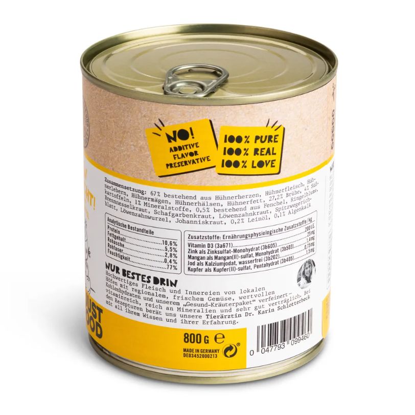 Dogs’n Tiger Junior, Welpen Premium Hundefutter, Nassfutter, Fein Gemacht, Huhn & Süßkartoffel