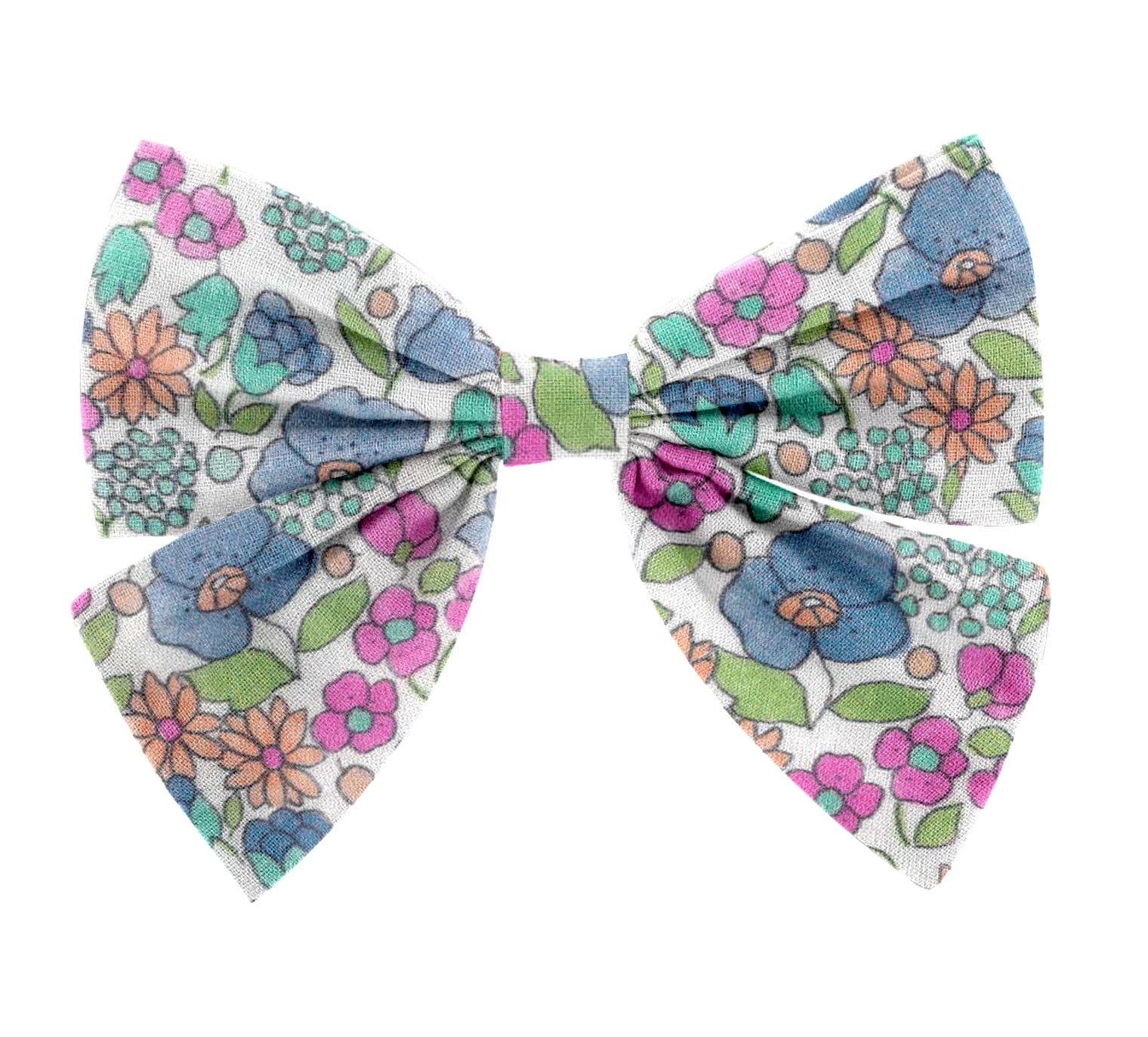 Barrette Noeud Papillon Pastel Fleuri
