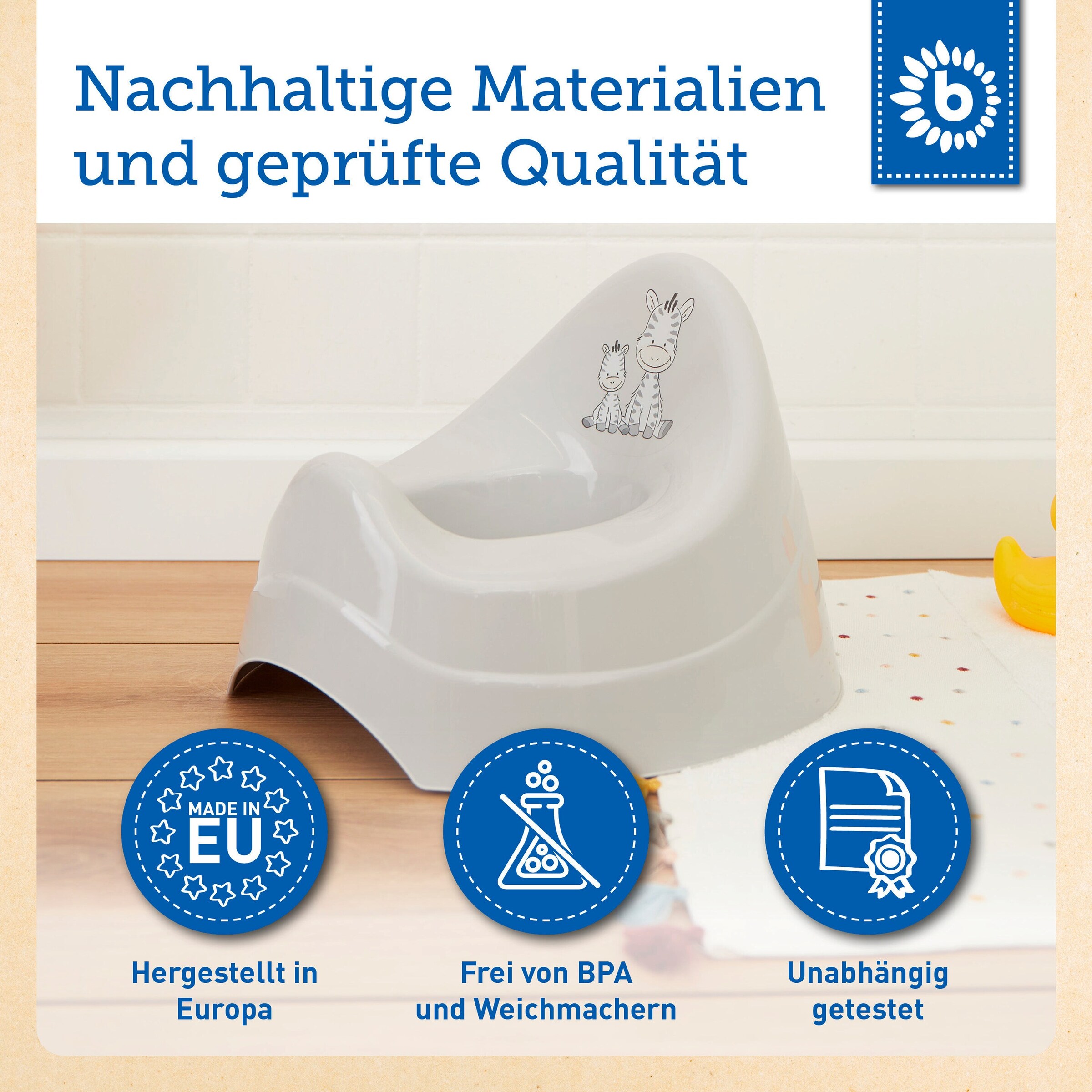 Bieco Töpfchen mit Musik grau Grau
