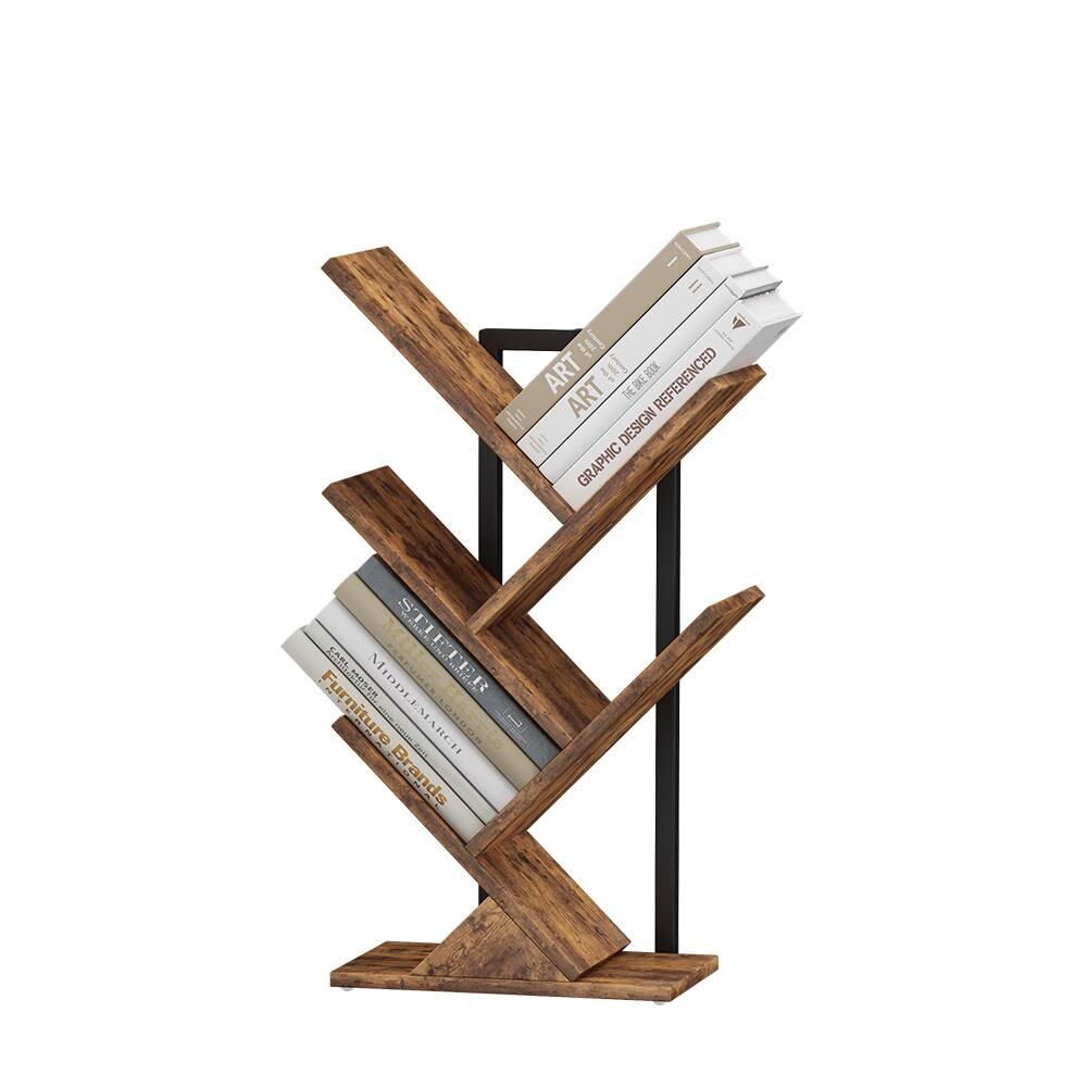 Vicco Bücherregal Fyrk Antikholz Schwarz 34 x 71 cm