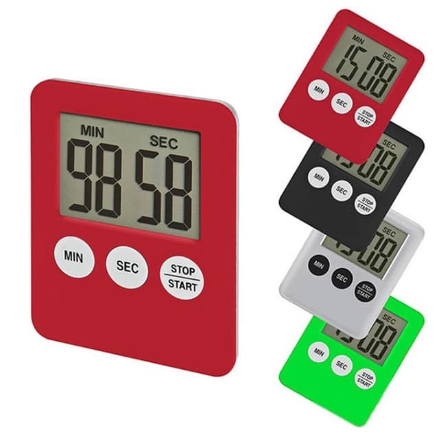Tynd Køkken Timer Timer Storskærm Digital Magnetisk Nedtælling
