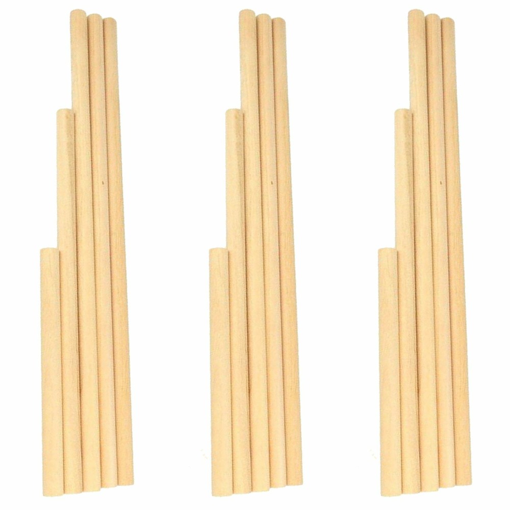 15 bâtons en bois pour macramé