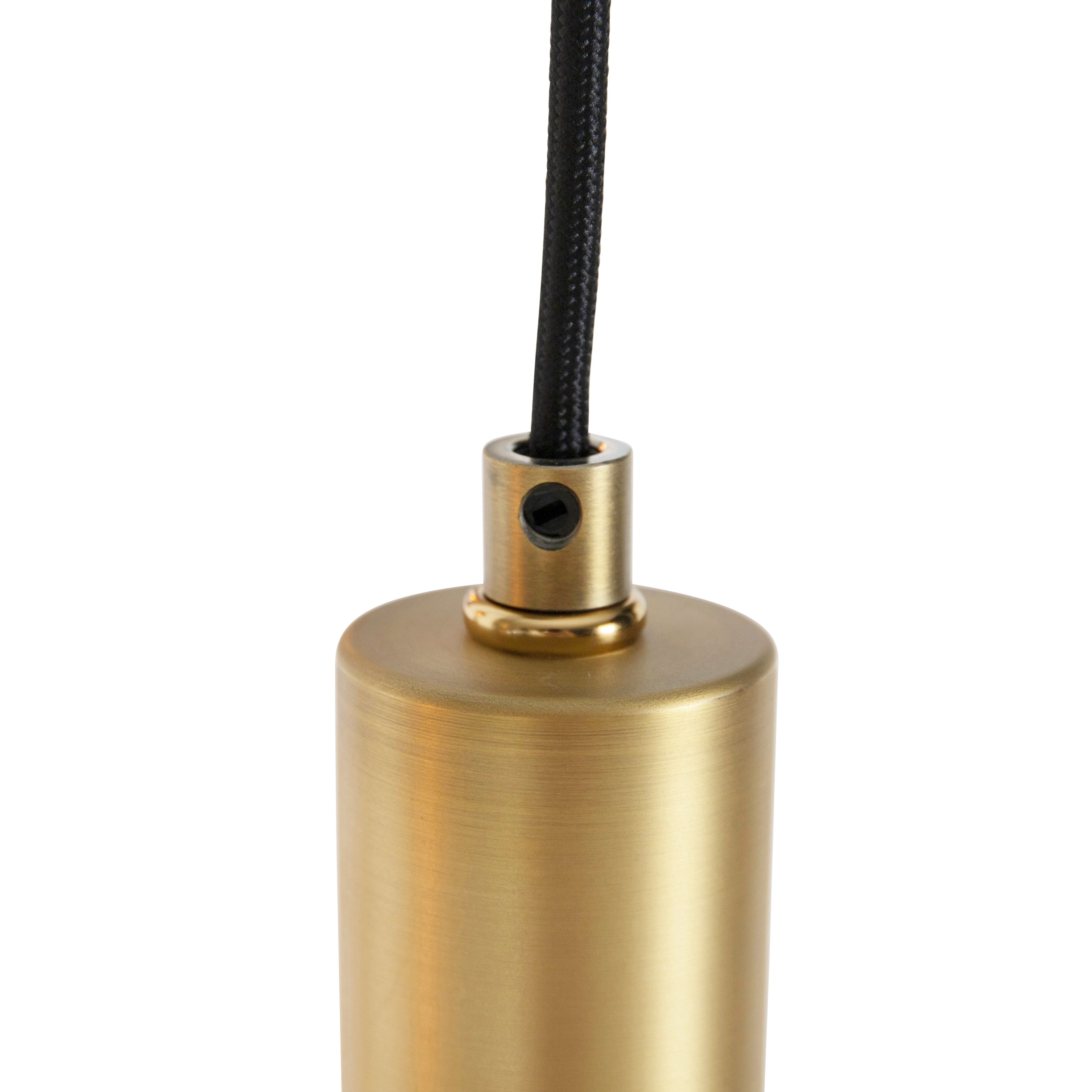 Hanglamp zwart met goud met smoke glas incl. 5 PUCC - Zuzanna