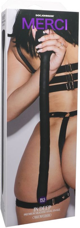 In Deep - Premium Silicone Anal Snake - Black