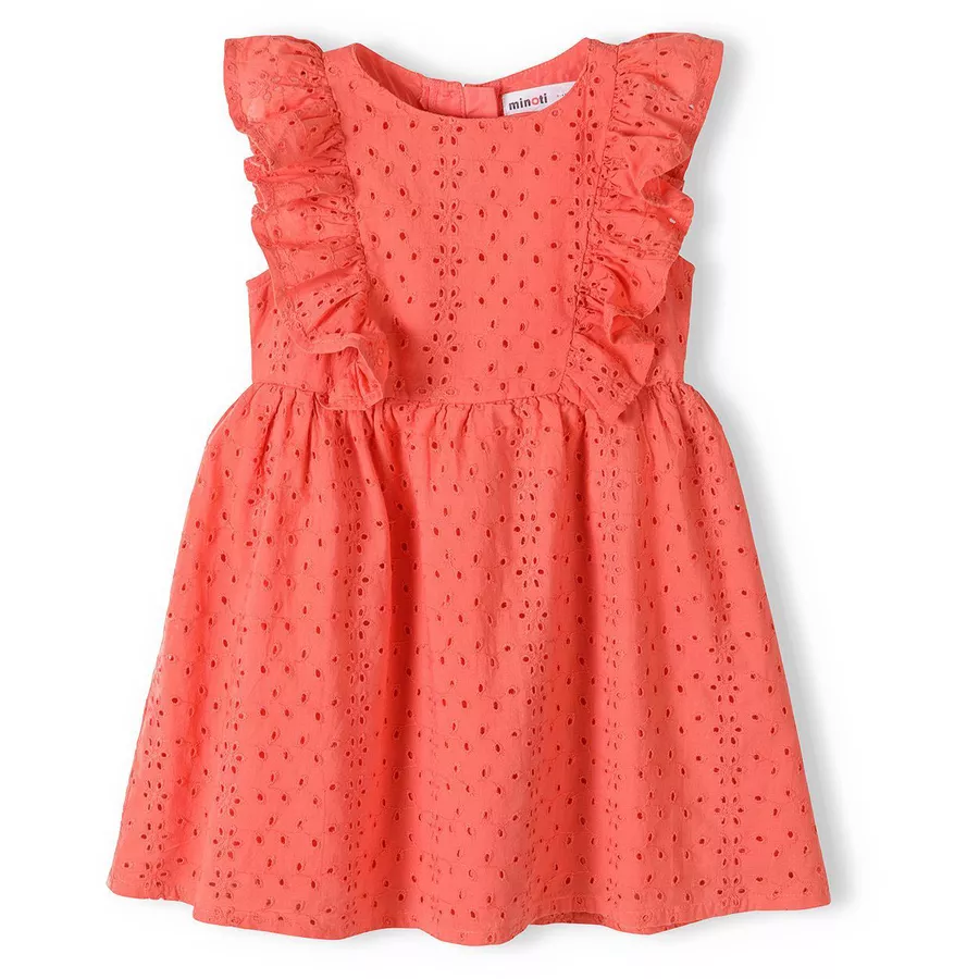 MINOTI Kleid mit Flügerärmeln Orange