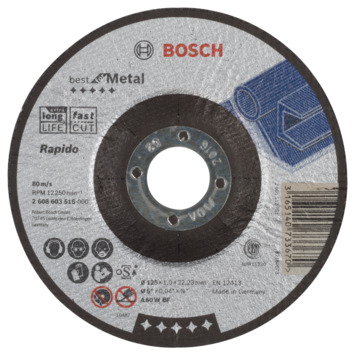 Bosch Prof Doorslijpschijf 125mm 1mm metaal