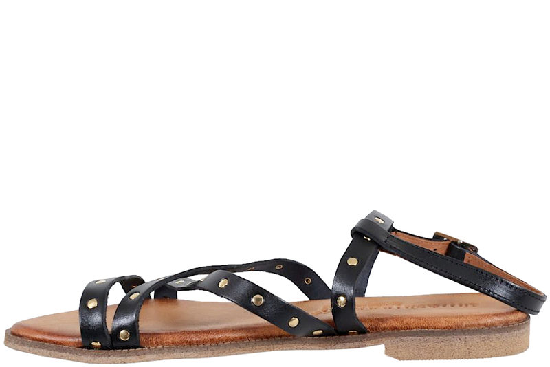 TIM OG SIMONSEN LIZETTE PLATINO SANDAL I SORT SKIND