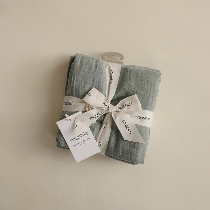 Mushie Mushie stofbleer i 3-pak - Roman Green Roman green
