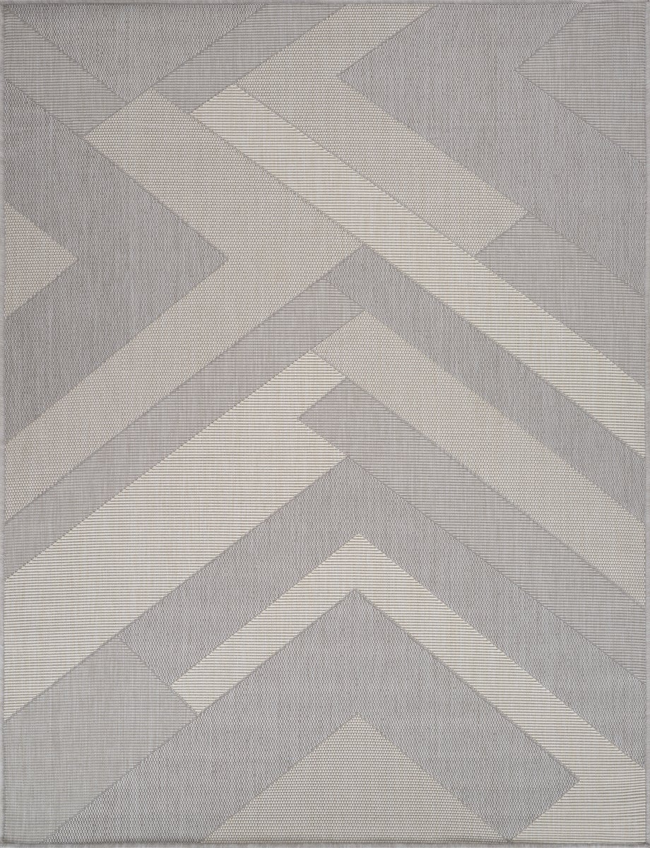 ABBY Binnen-/Buitenkleed Grijs/Ivoor 160x213 cm