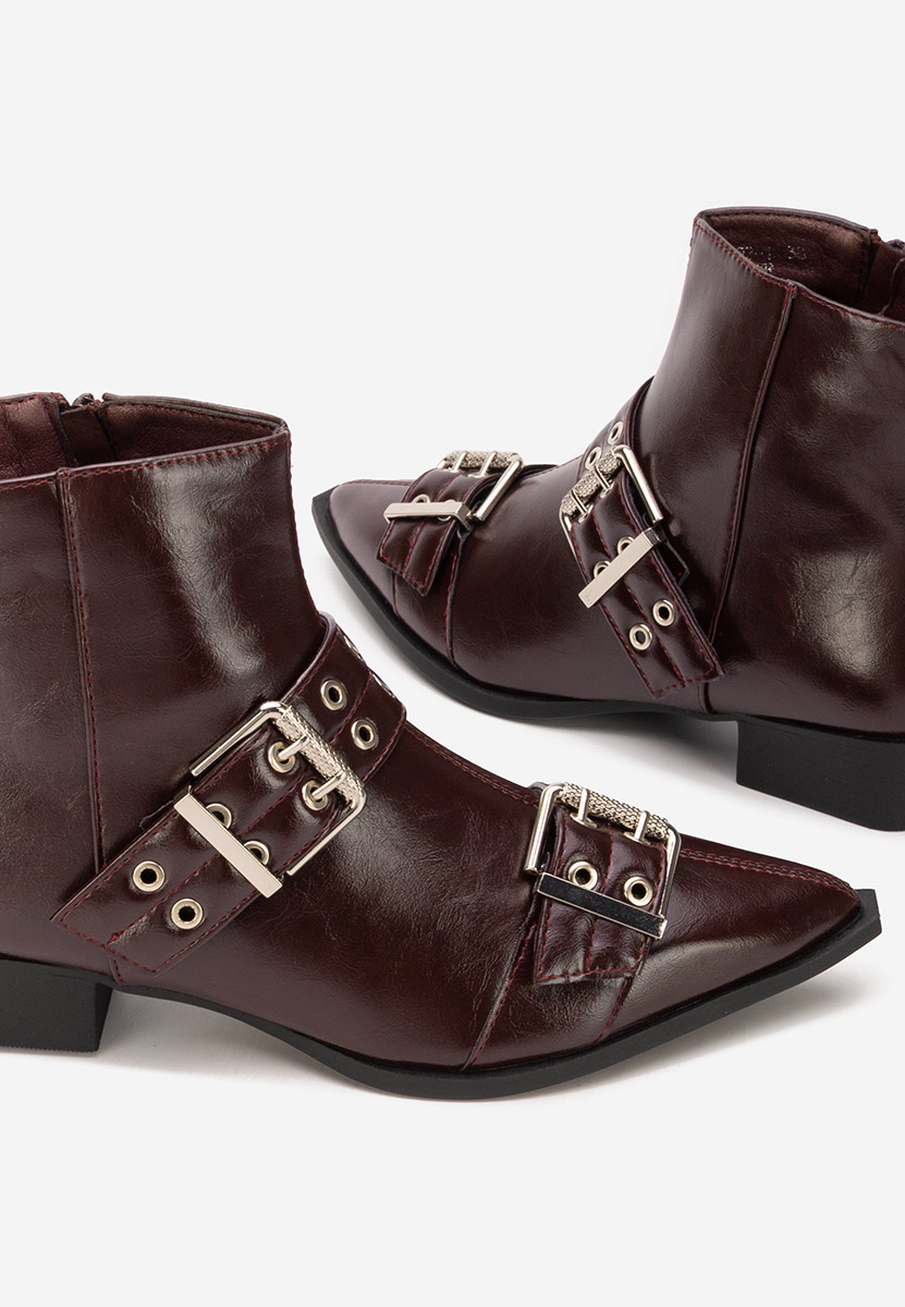 Bottines femme bordeaux Invera