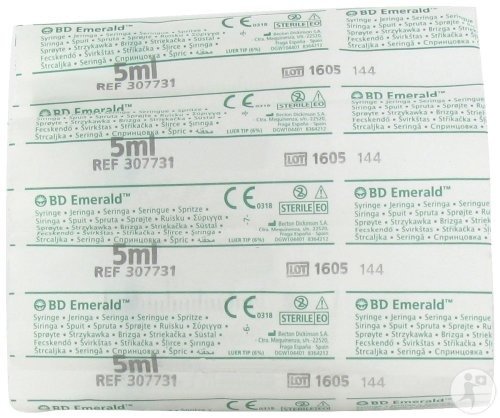 BD Emerald Seringue Luer Slip 5ml Pièces 10 (307731)