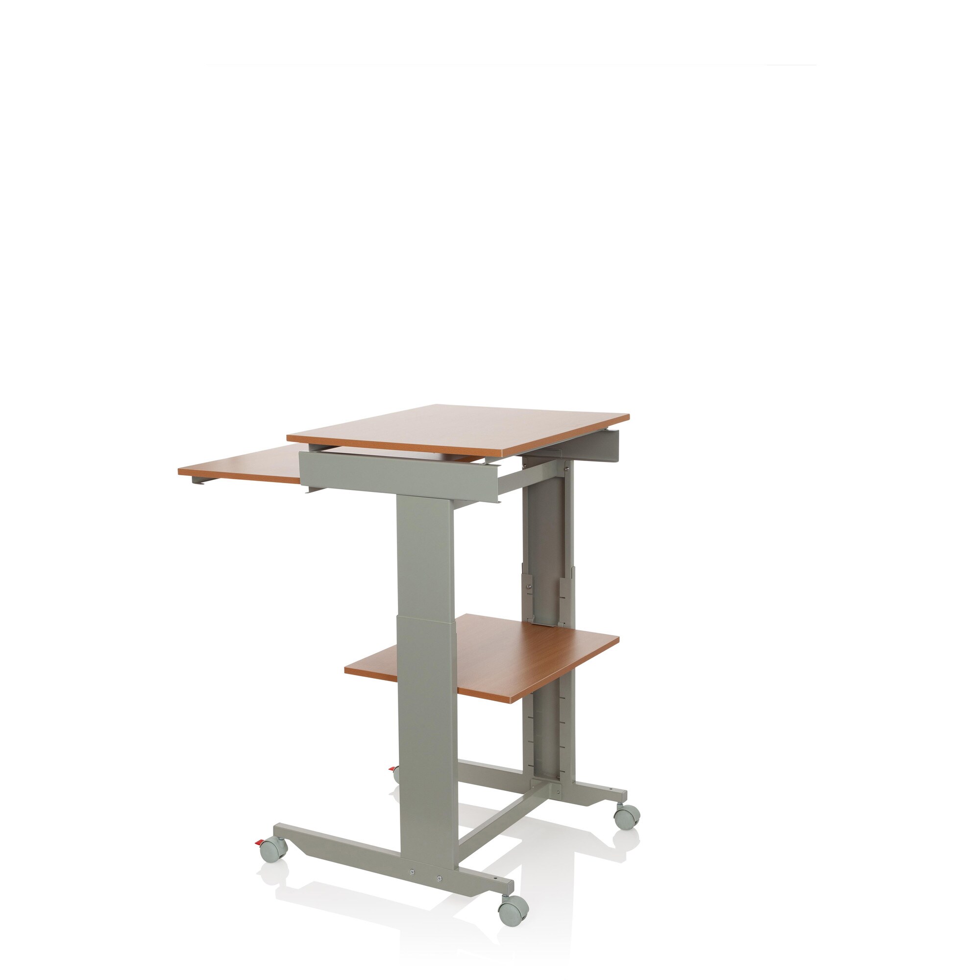Stehschreibtisch WORKSTATION Melaminharzbeschichtete Spanplatte, Gestell pulverbeschichteter Stahl hjh OFFICE