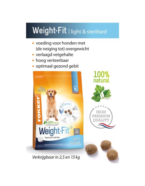 Fokker Dog Weight-Fit Kip - Hondenvoer