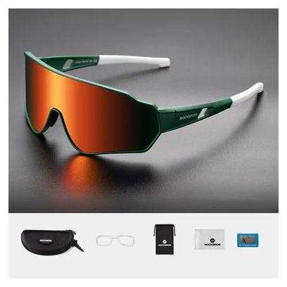 Lunettes de cyclisme photochromiques polarisées  anti-vent - vert