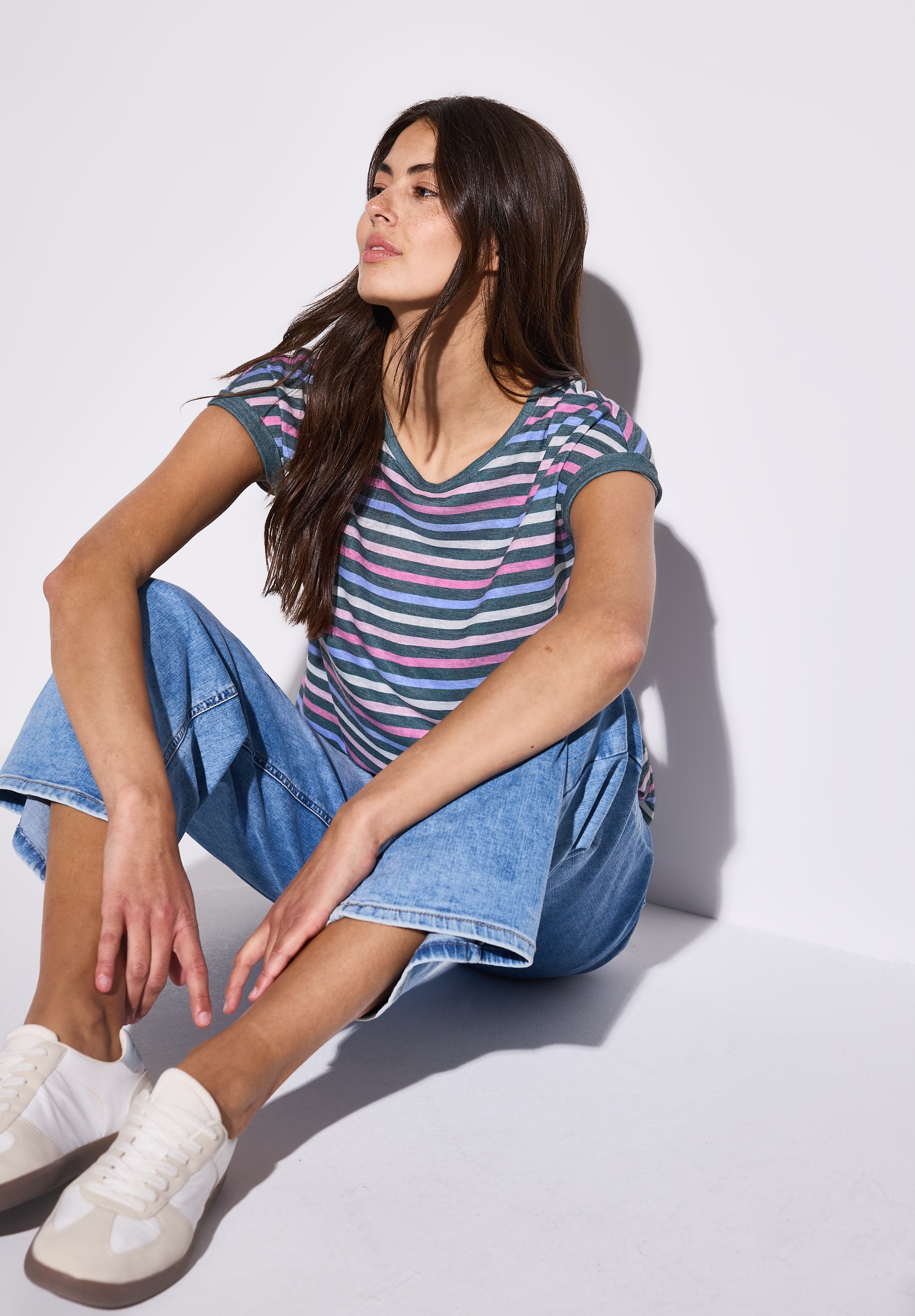 STREET ONE Shirttop , mit Streifenmuster