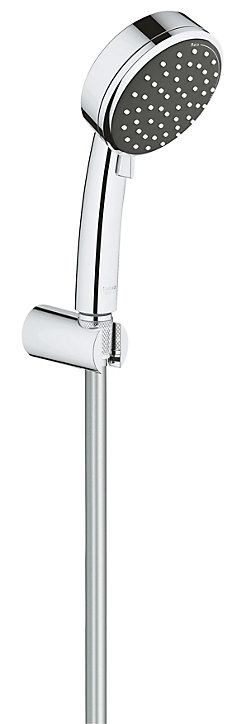 Trio douchette 2 jets + flexible + support, chrome, Grohe Vitalio Comfort