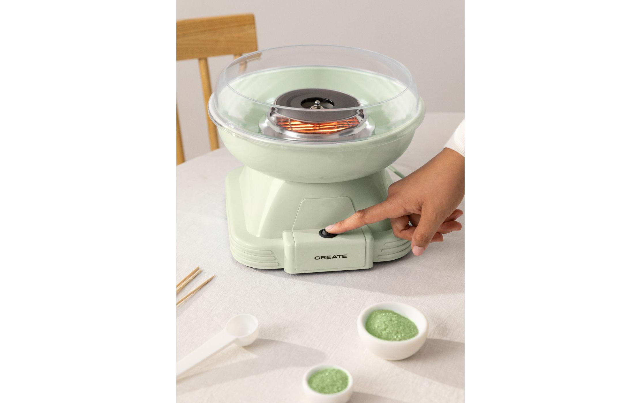 Zuckerwattemaschine PastelgrünZuckerwattemaschine im Retro-Design