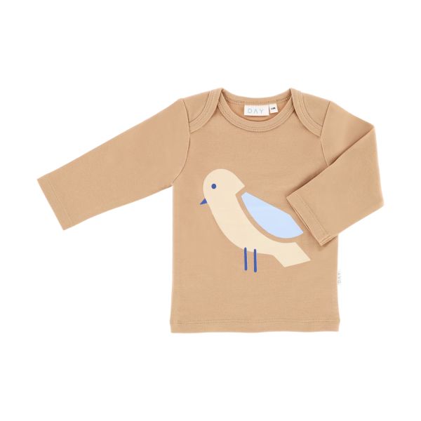 DAY T-Shirt Lange Mouw - Mocha - Mt. 74/80