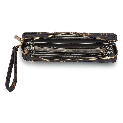 Guess - ECO BRENTON SLG LARGE ZIP AROUND - Marron