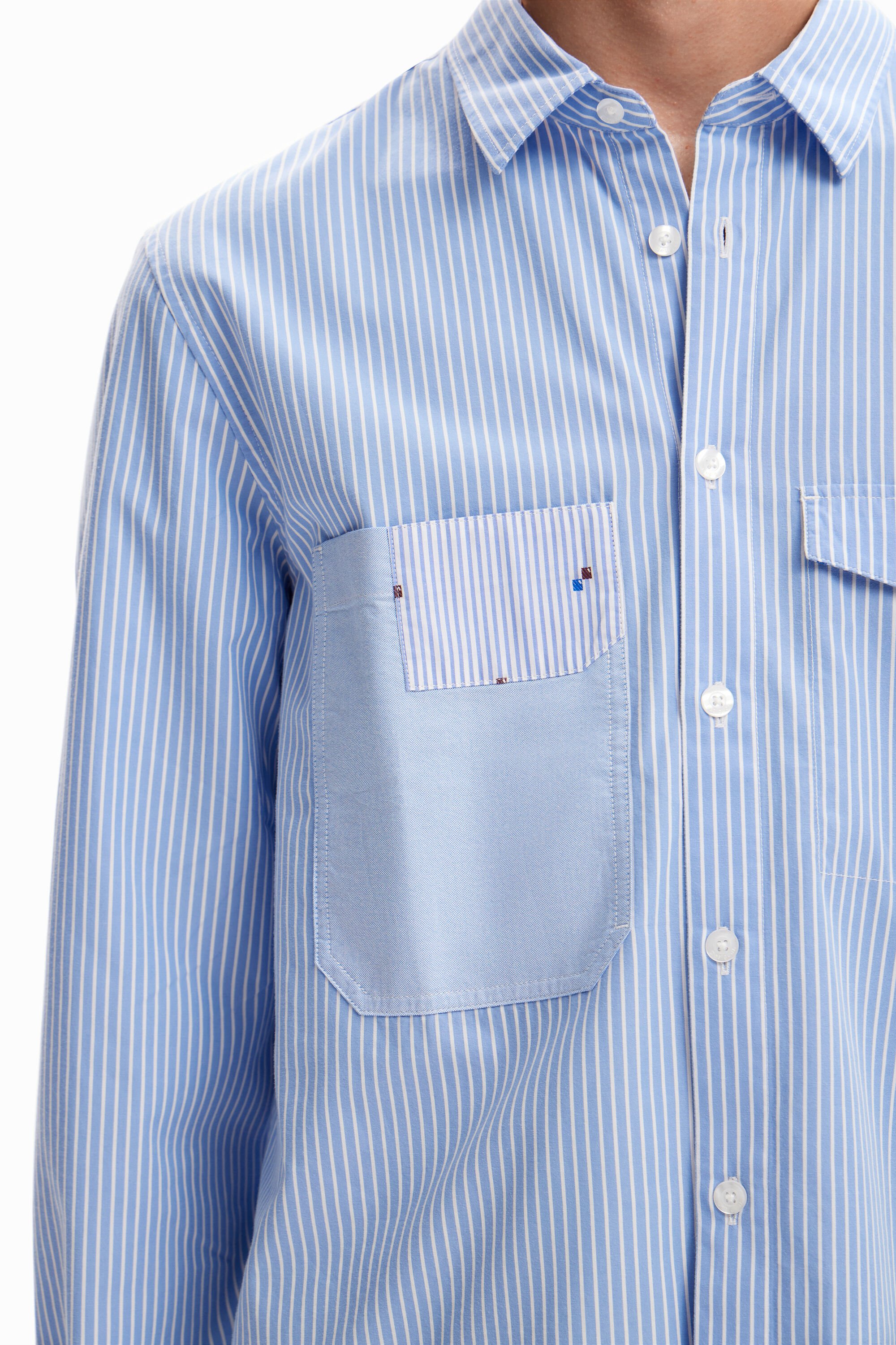 Chemise rayures poches
