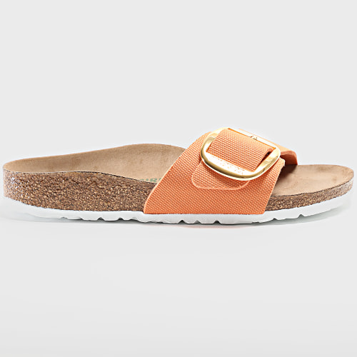 Sandales Femme Madrid Big Buckle Rivet Logo Vegan Canvas Papaya