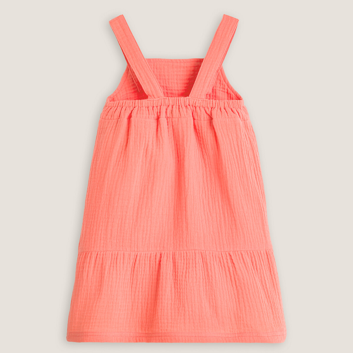 COLEÇÕES LA REDOUTE<br>Vestido longo com alças em tetra