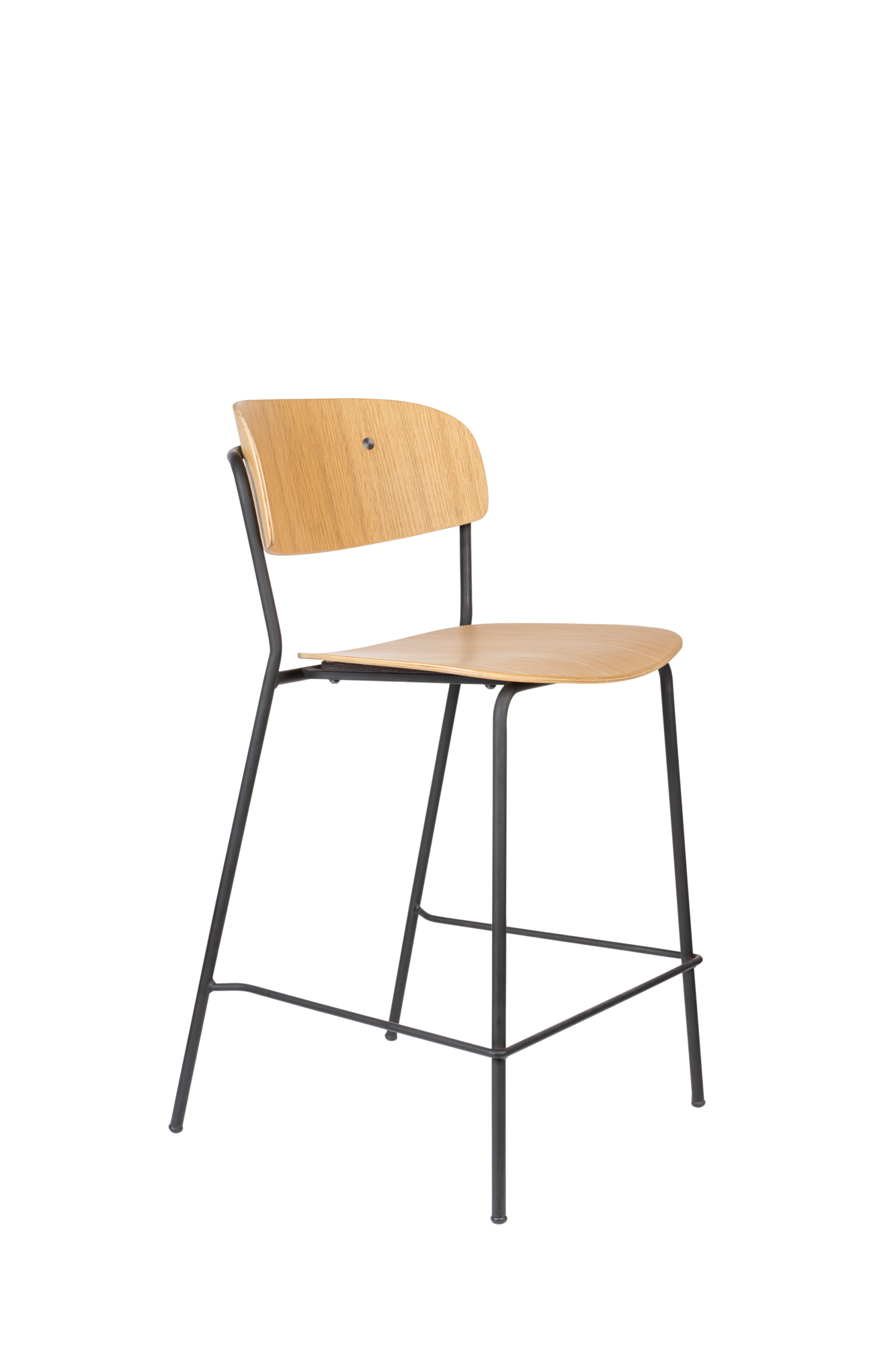 COUNTER STOOL JOLIEN BLACK/WOOD