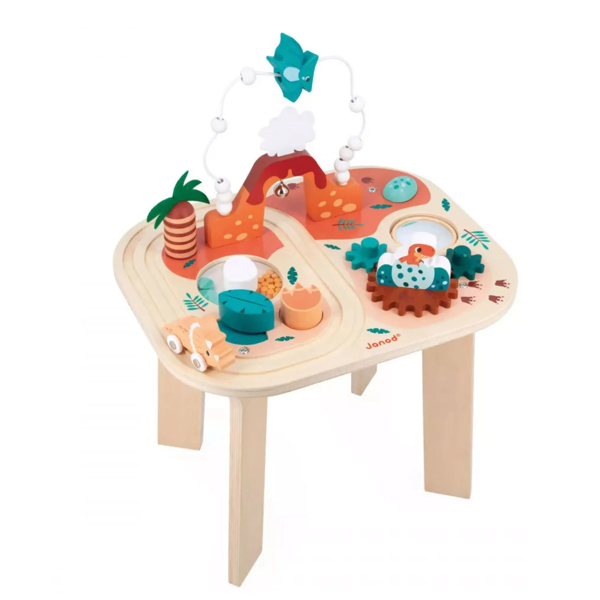 Janod Table d'Activités en Bois - Dino