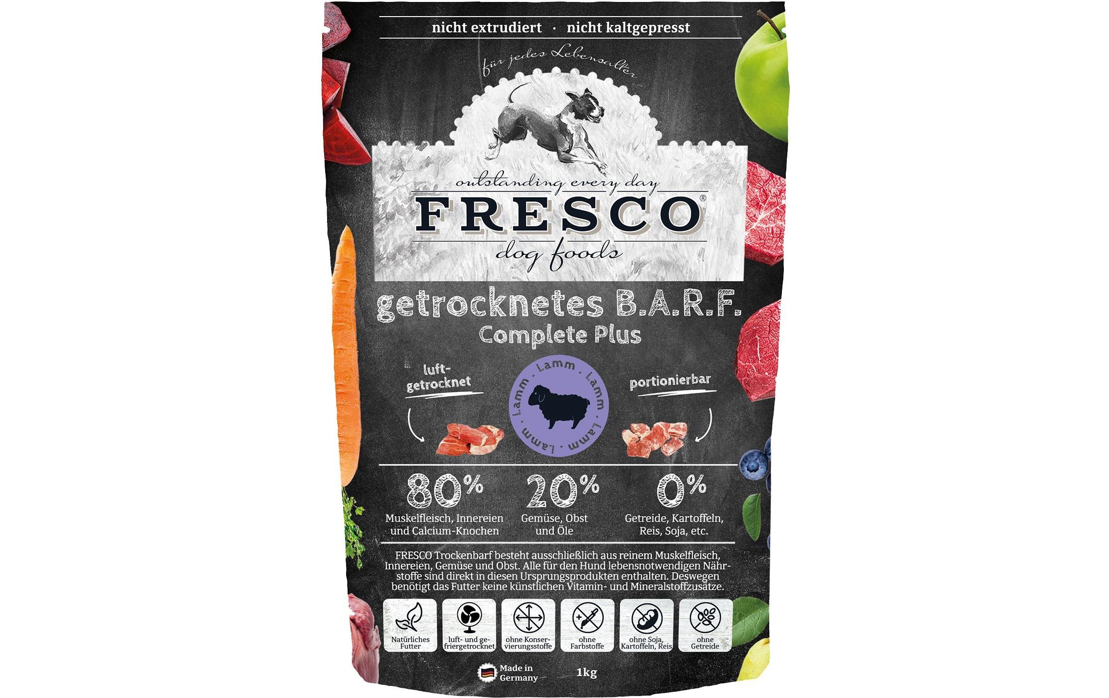 Trockenfutter BARF Complete Plus Lamm 1 kgLuftgetrocknetes BARF Futter für Hunde