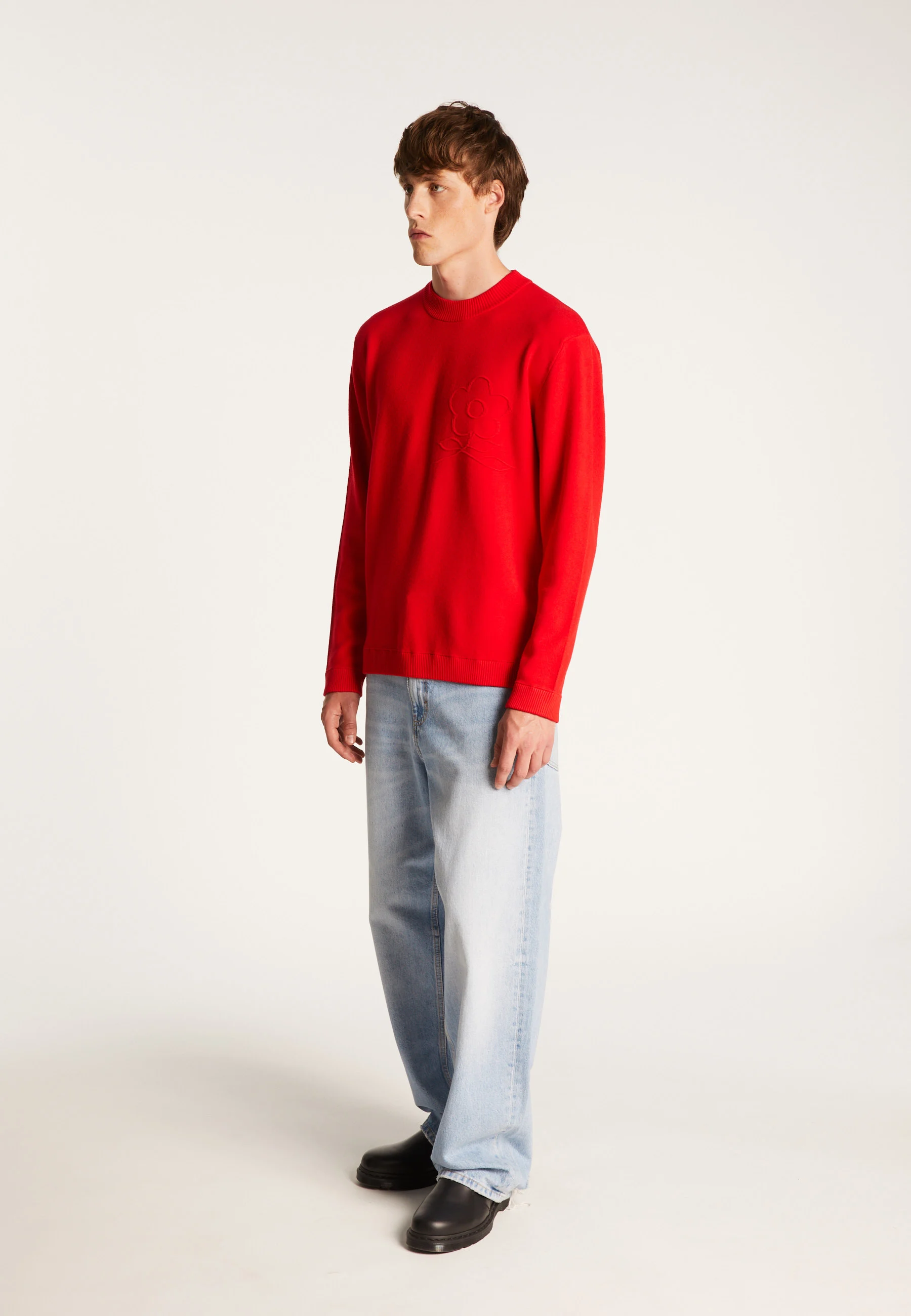 THIMOTHÉEAH24 - Pull col rond en viscose et laine | Rouge
