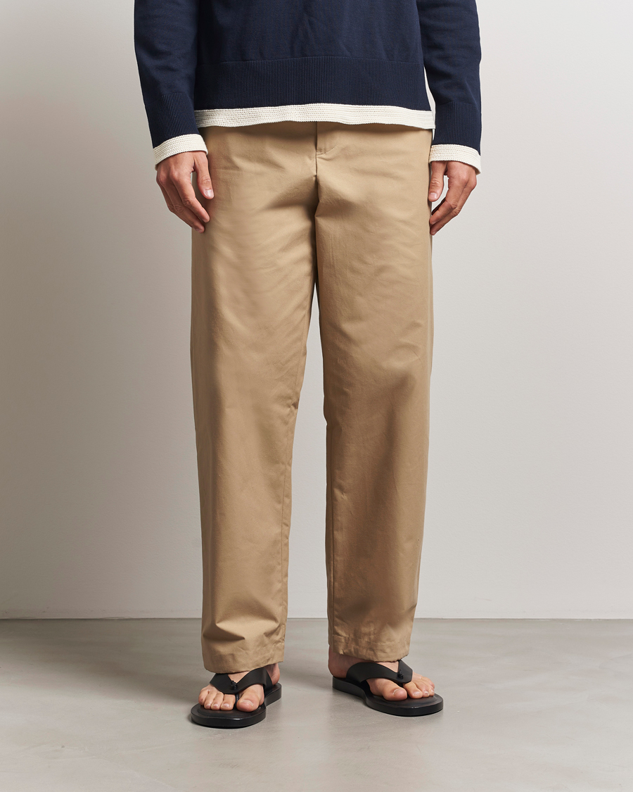 Jil Sander Organic Cotton Trousers Khaki