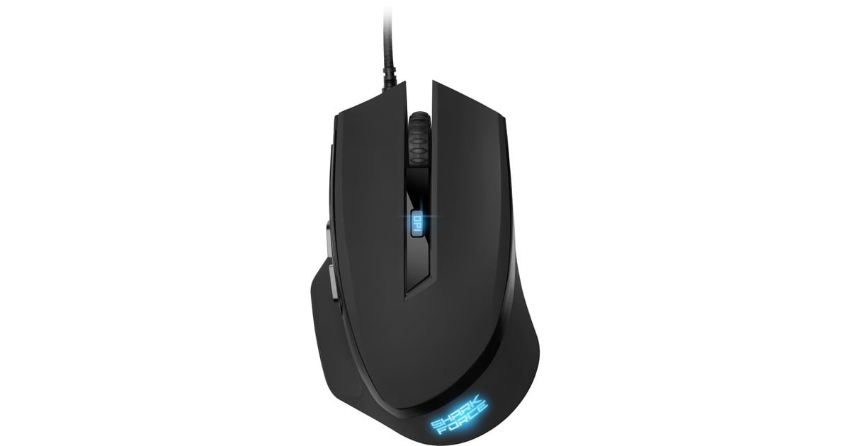 SharkoonSHARK Force II gaming muis  (Zwart, 400 - 4200 dpi, Meerkleurige leds)