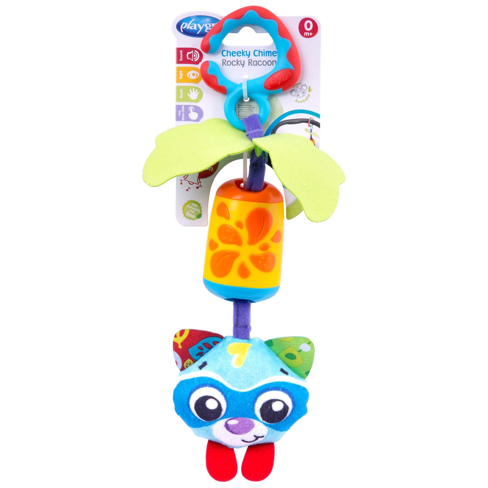Playgro Cheeky Chime Rocky Racoon Multi